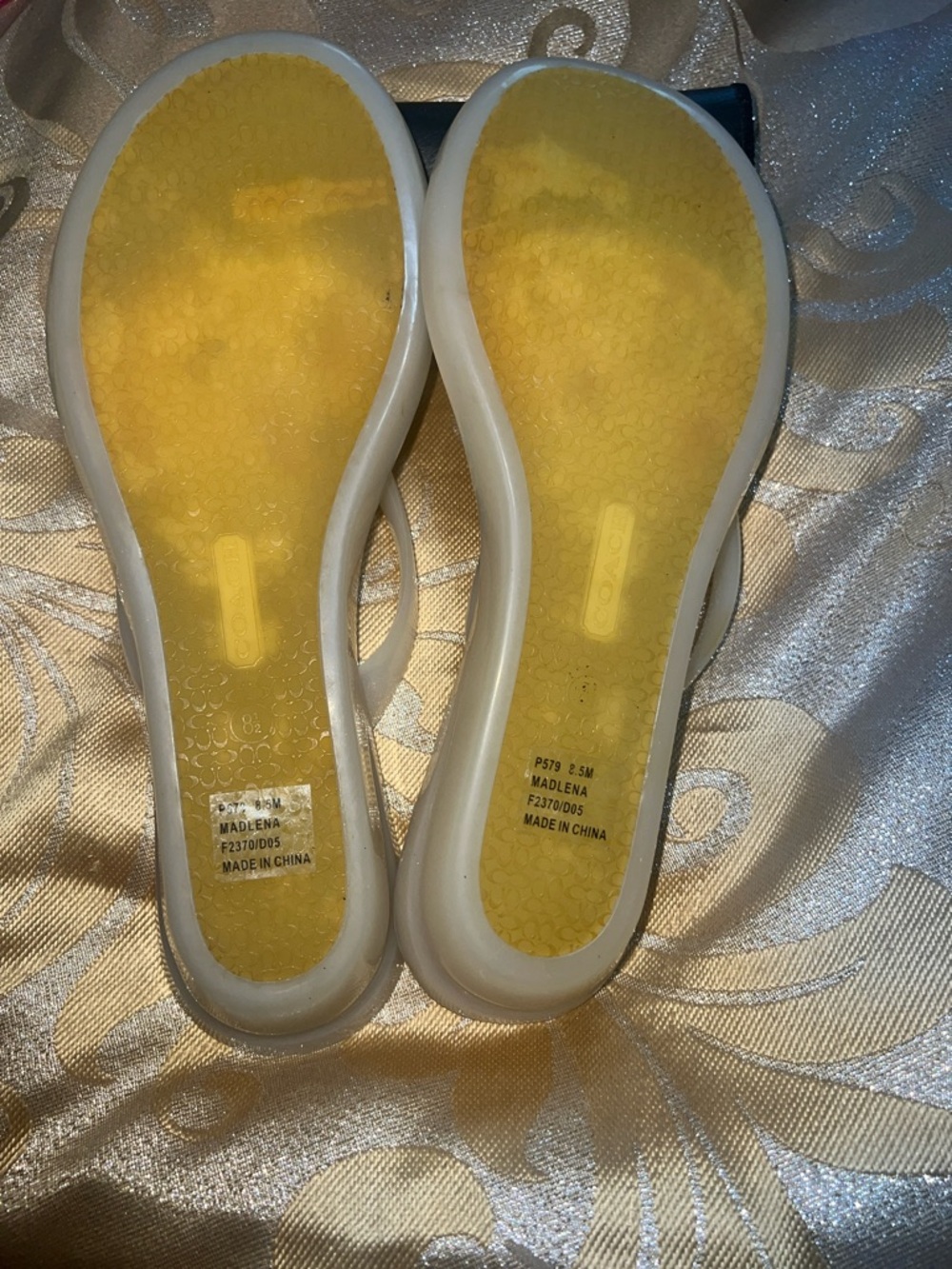 New Coach Madlena Clear Jelly Sandals With Baubles- Size 8.5 - Picture 5 of 8